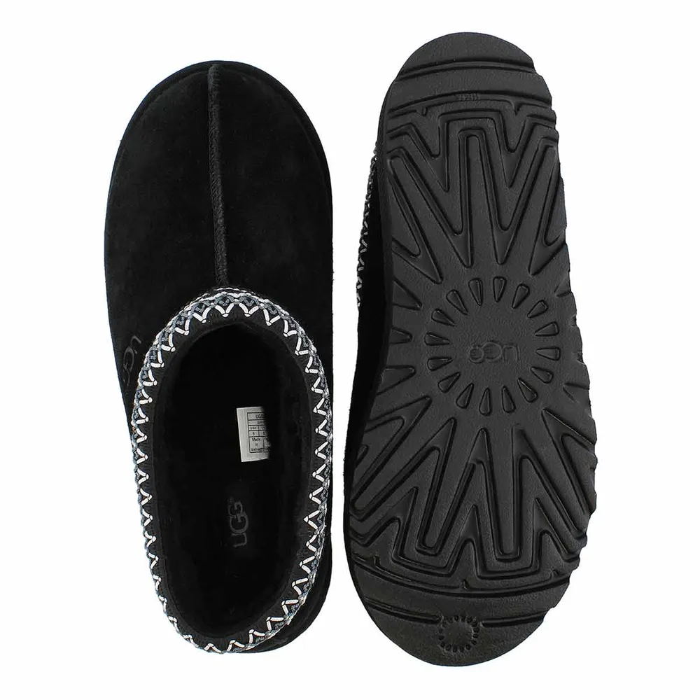 Soft Moc Mens Tasman Sheepskin Slipper - Black