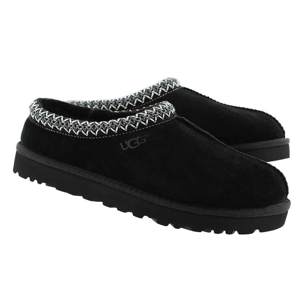 Soft Moc Mens Tasman Sheepskin Slipper - Black