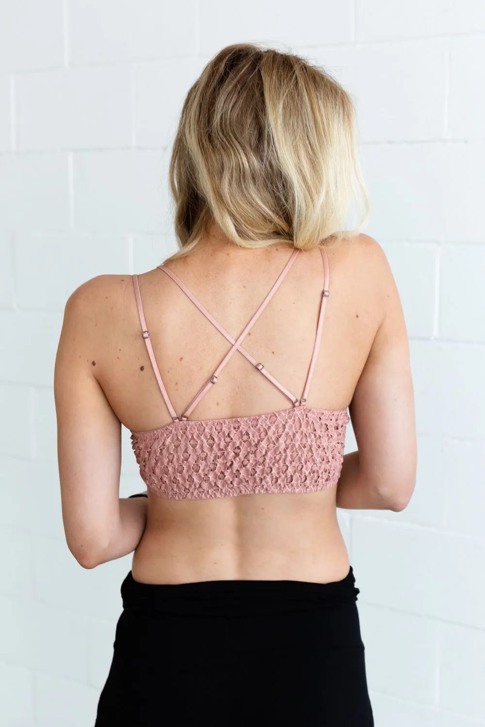 Sophie Crochet Lace Bralette - Mauve