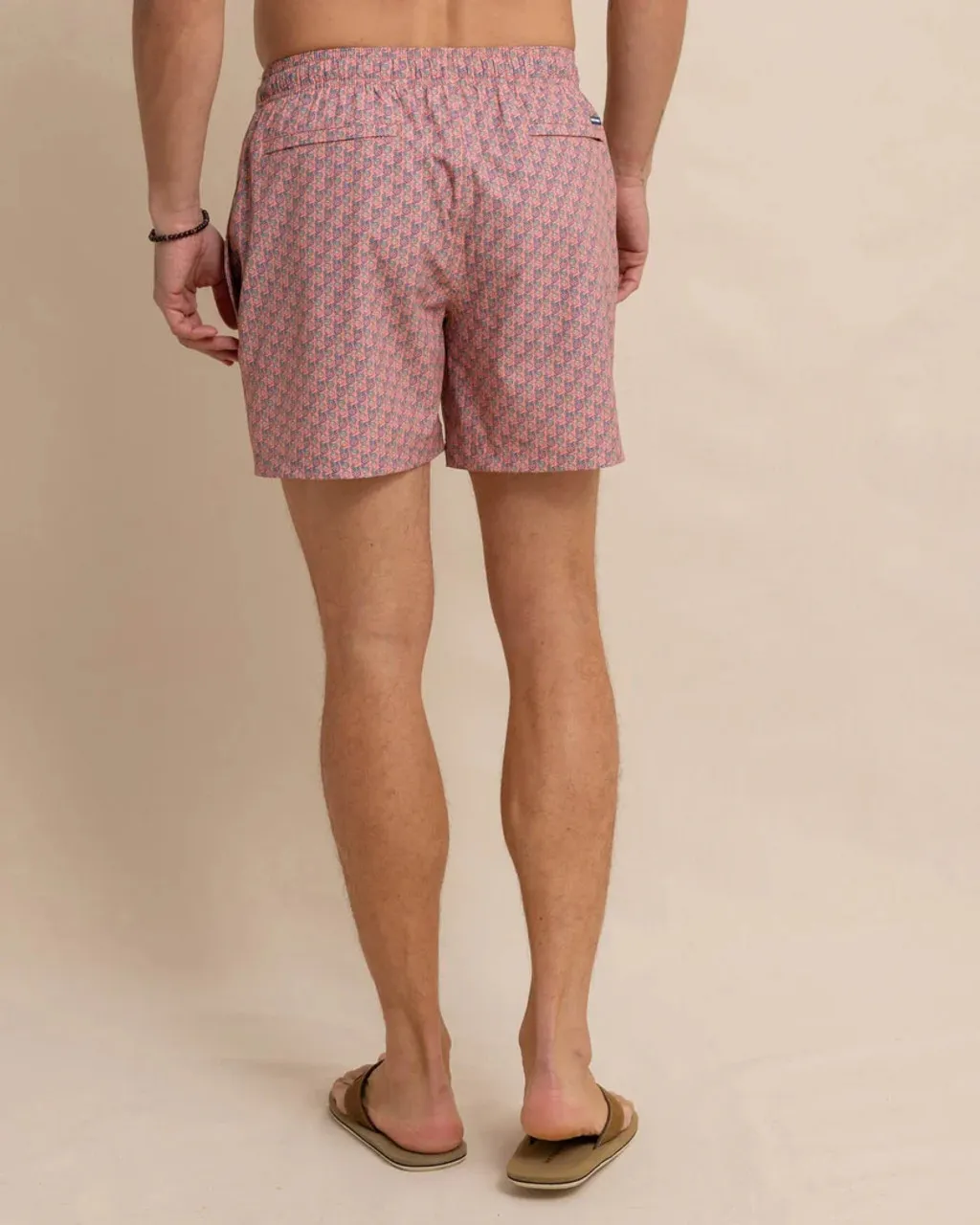 Southern Tide Vacation Views Swim Trunk: Desert Flower Coral