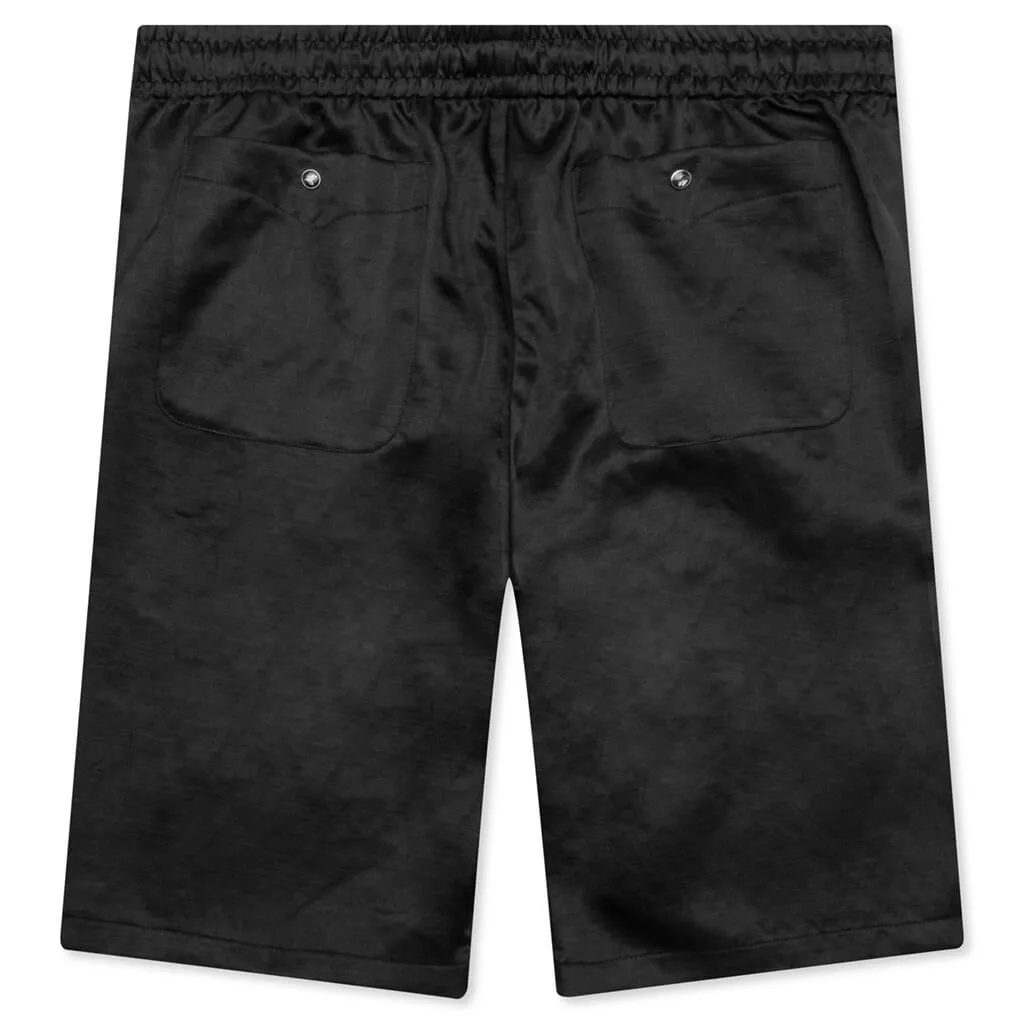 String Cowboy Short Poly Slub Sateen - Black