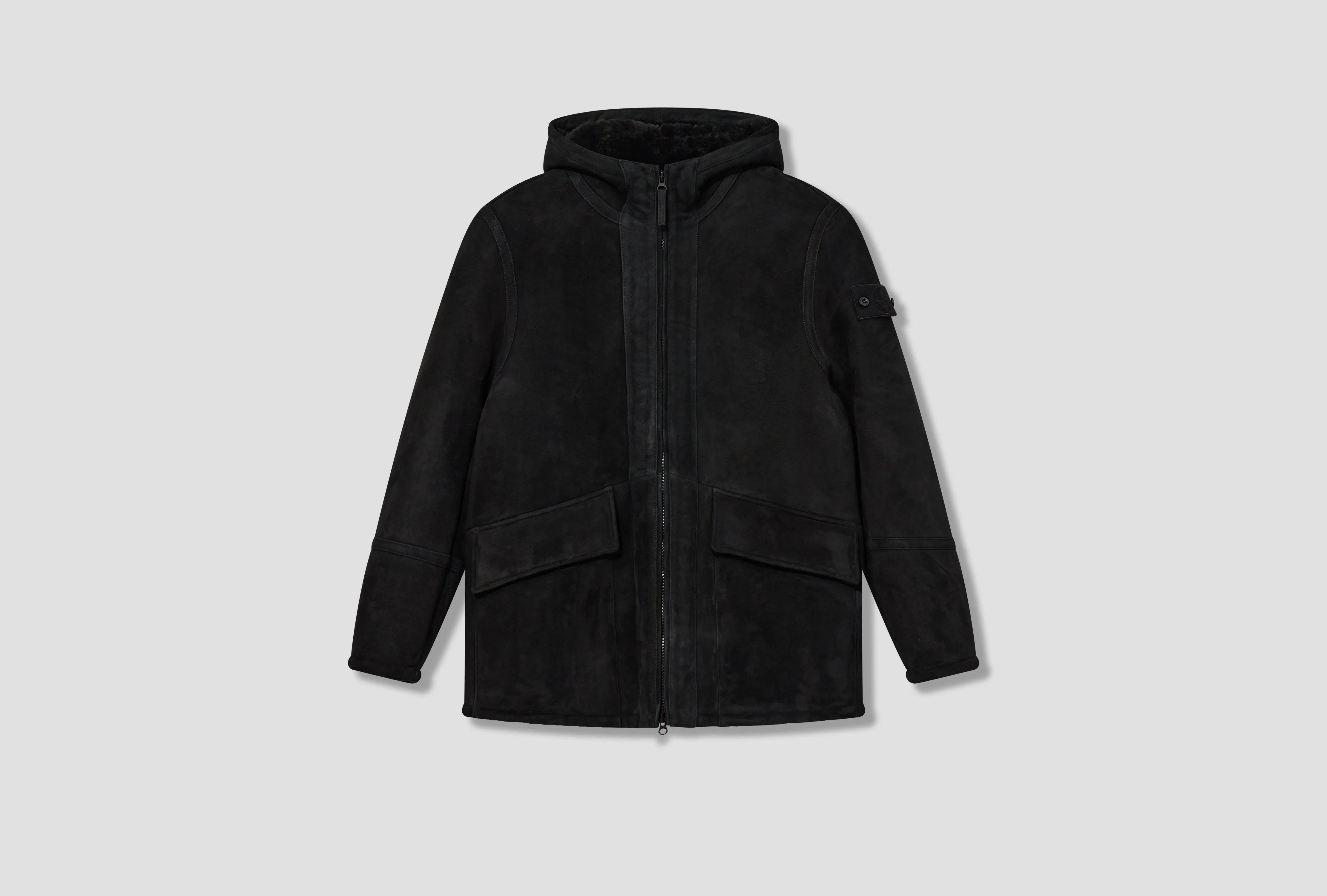 SUEDE SHEEPSKIN STONE ISLAND GHOST PIECE 8115002F9 Black