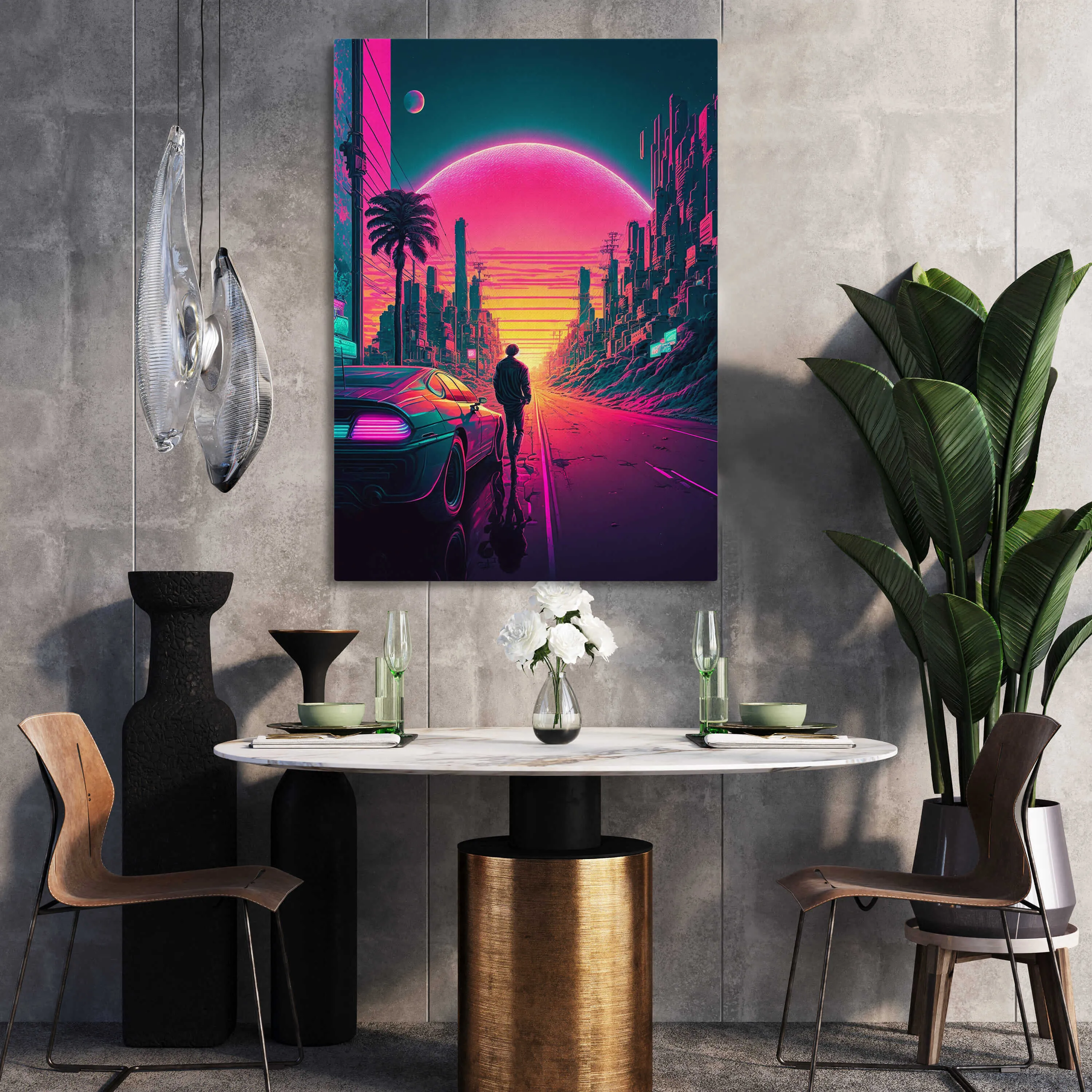 Sunset Cyberpunk Art