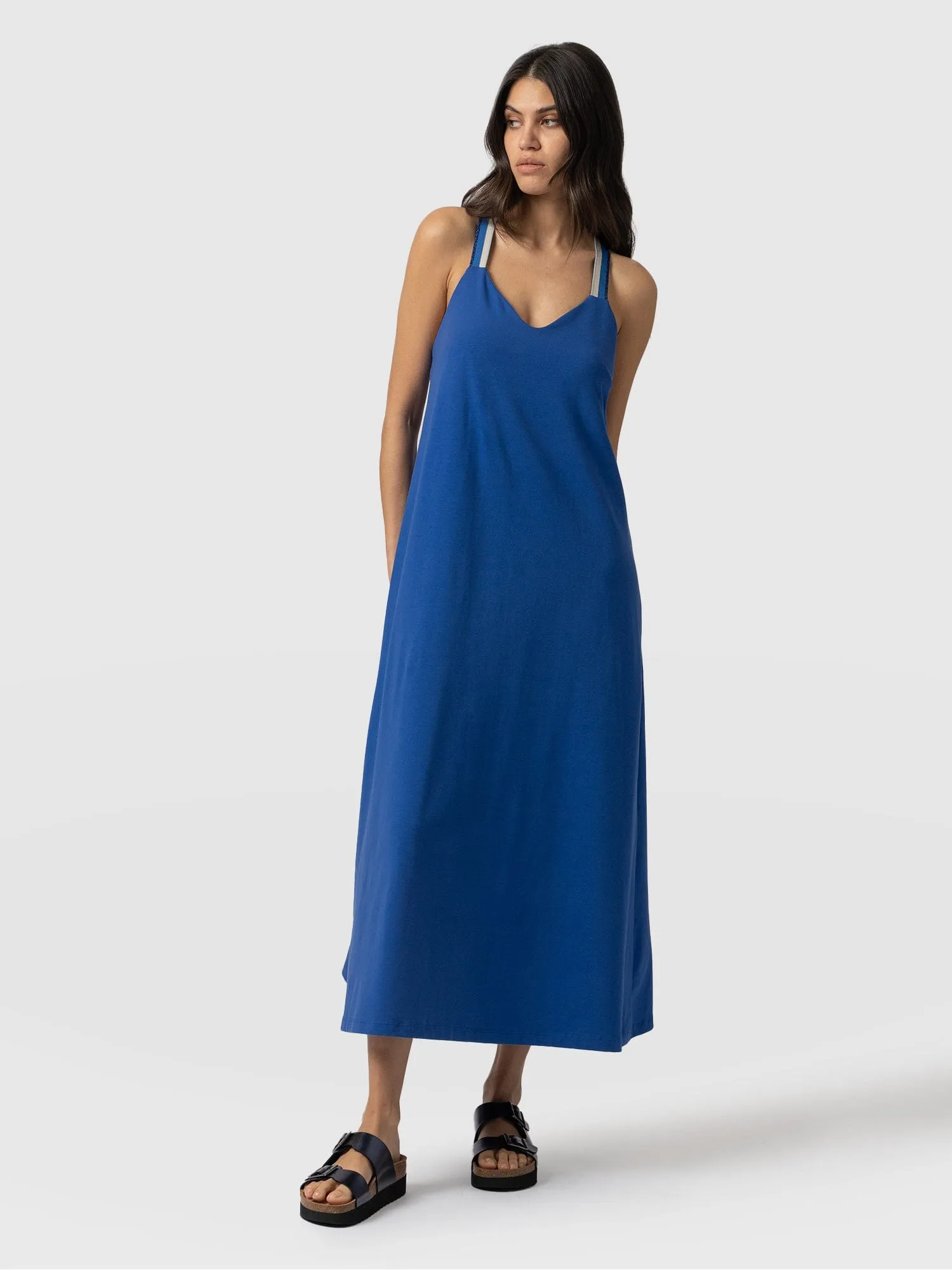 Sunset Dress Cobalt Blue - Navy Lurex