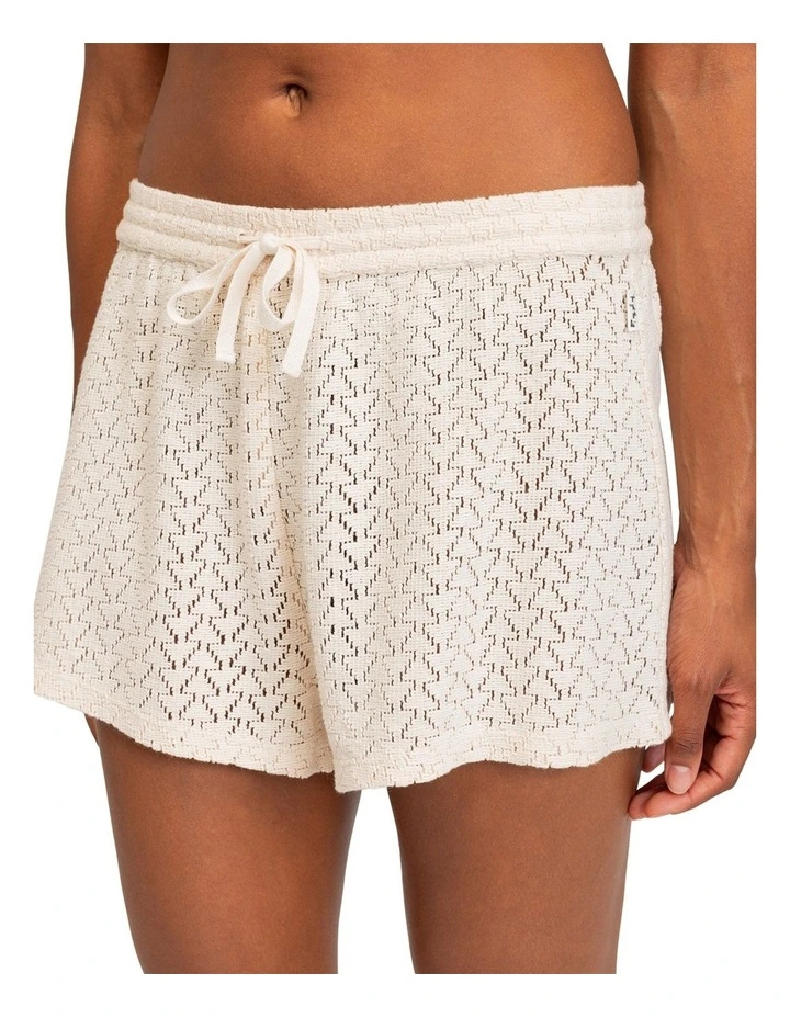 Sunset Riders Crochet Shorts in Tapioca