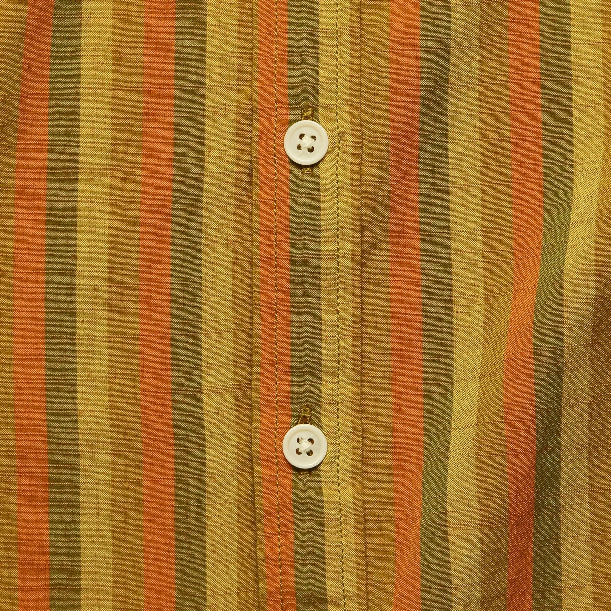 Sunset Slub Stripe Shirt - Orange