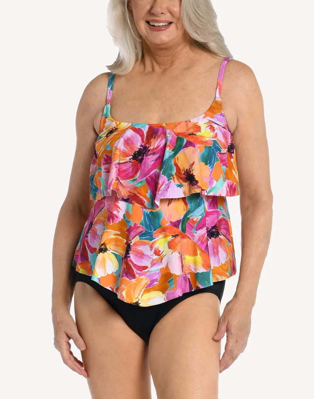 Sunset Tiered Tankini Top