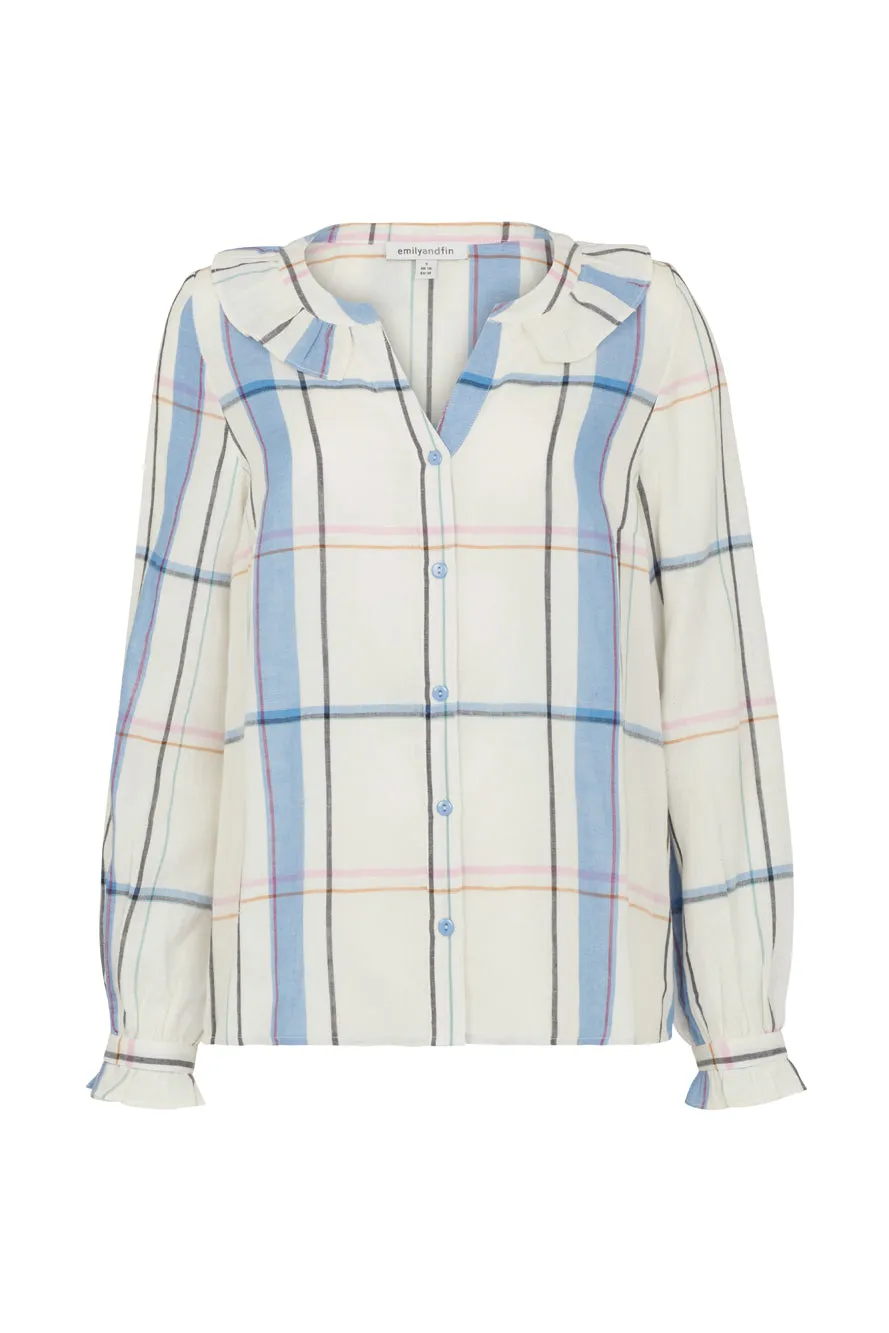 Susie Sunset Haze Plaid Blouse