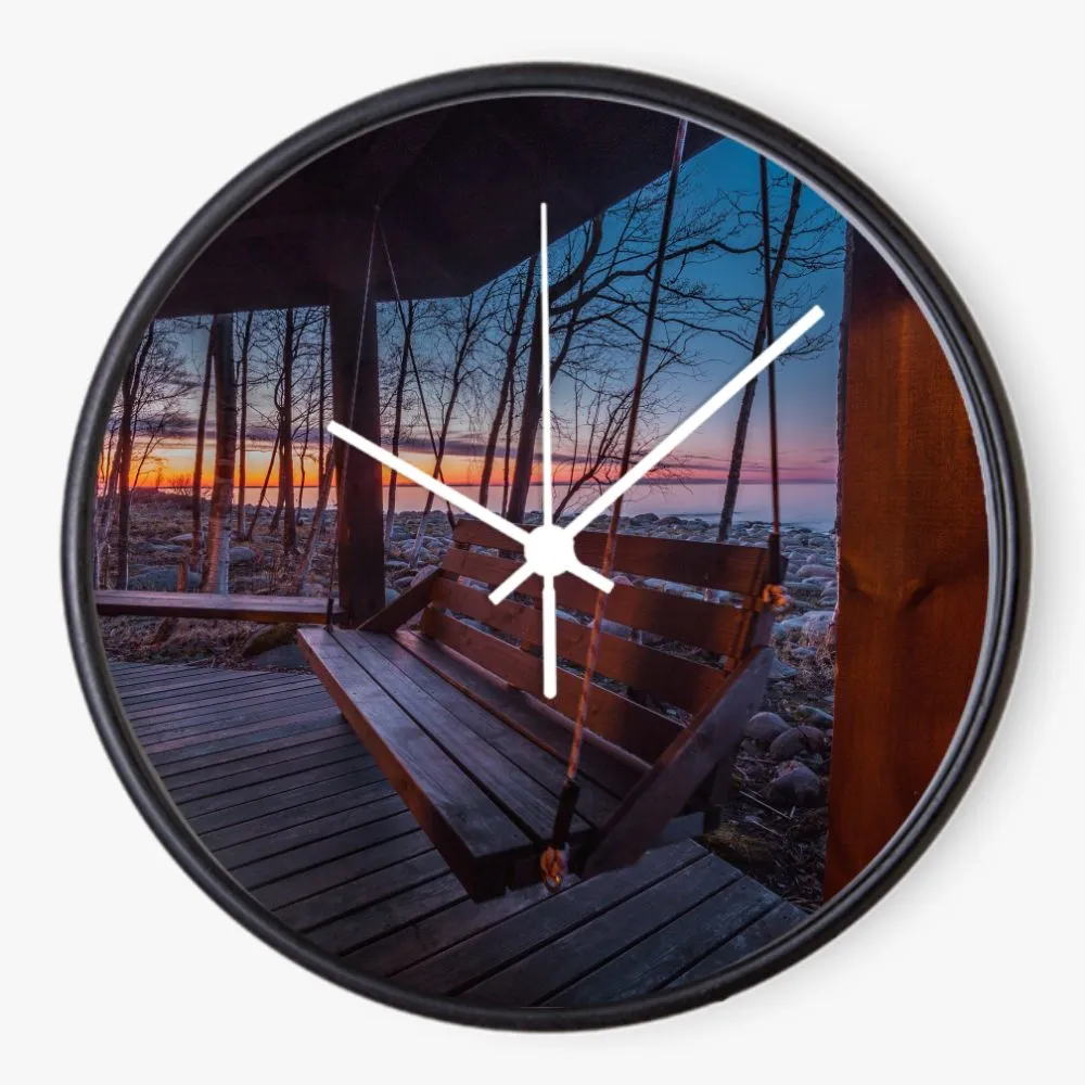 Swing Sunset 10 inch wall clock