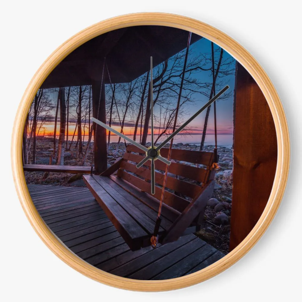 Swing Sunset 10 inch wall clock