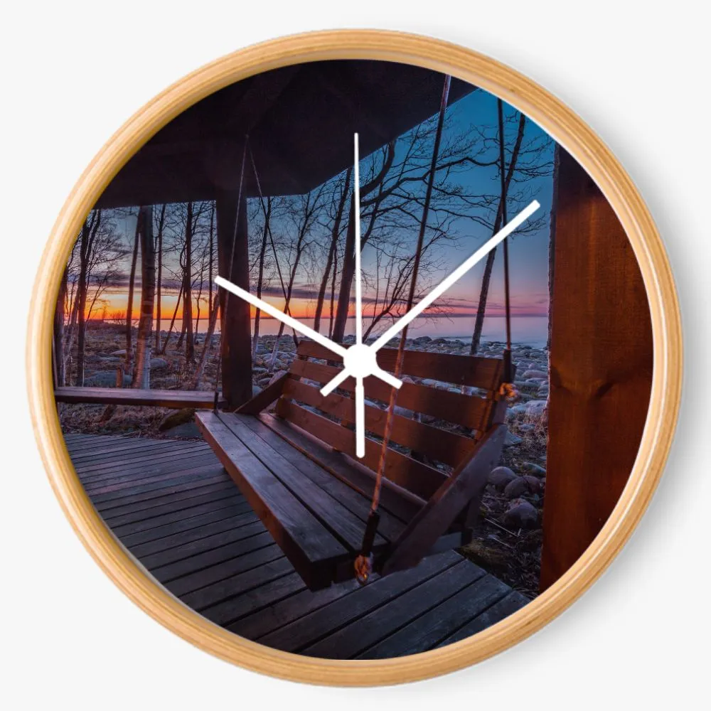 Swing Sunset 10 inch wall clock