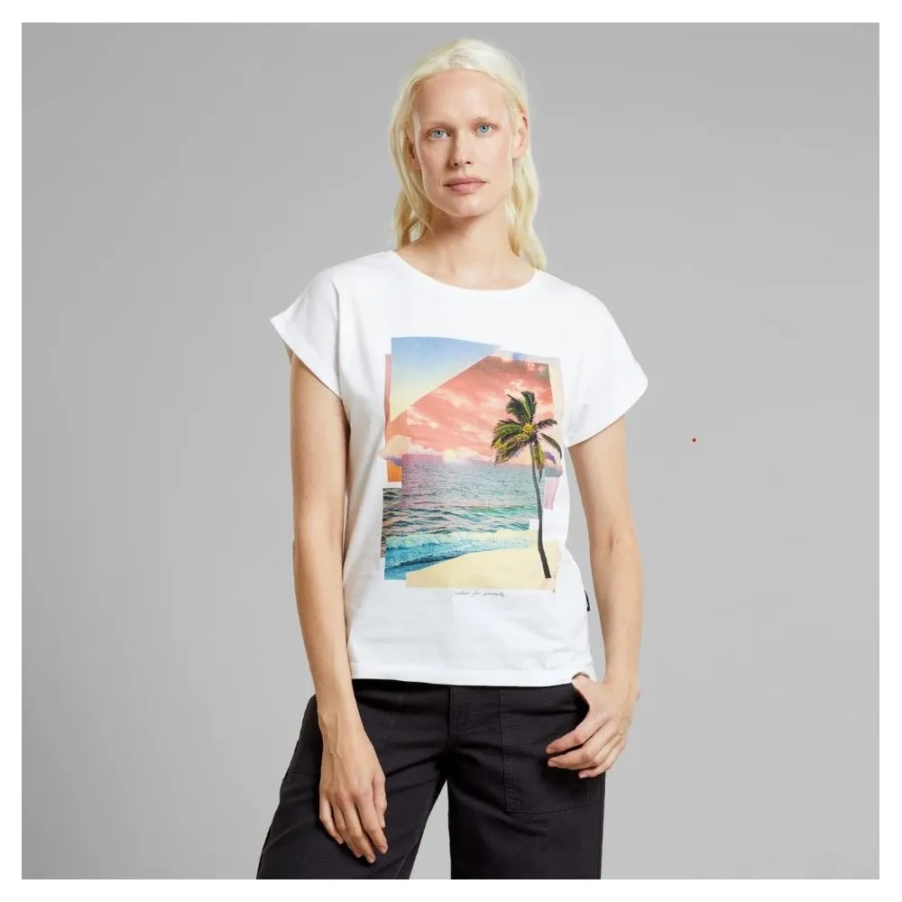 T-shirt Visby Sucker Sunset White