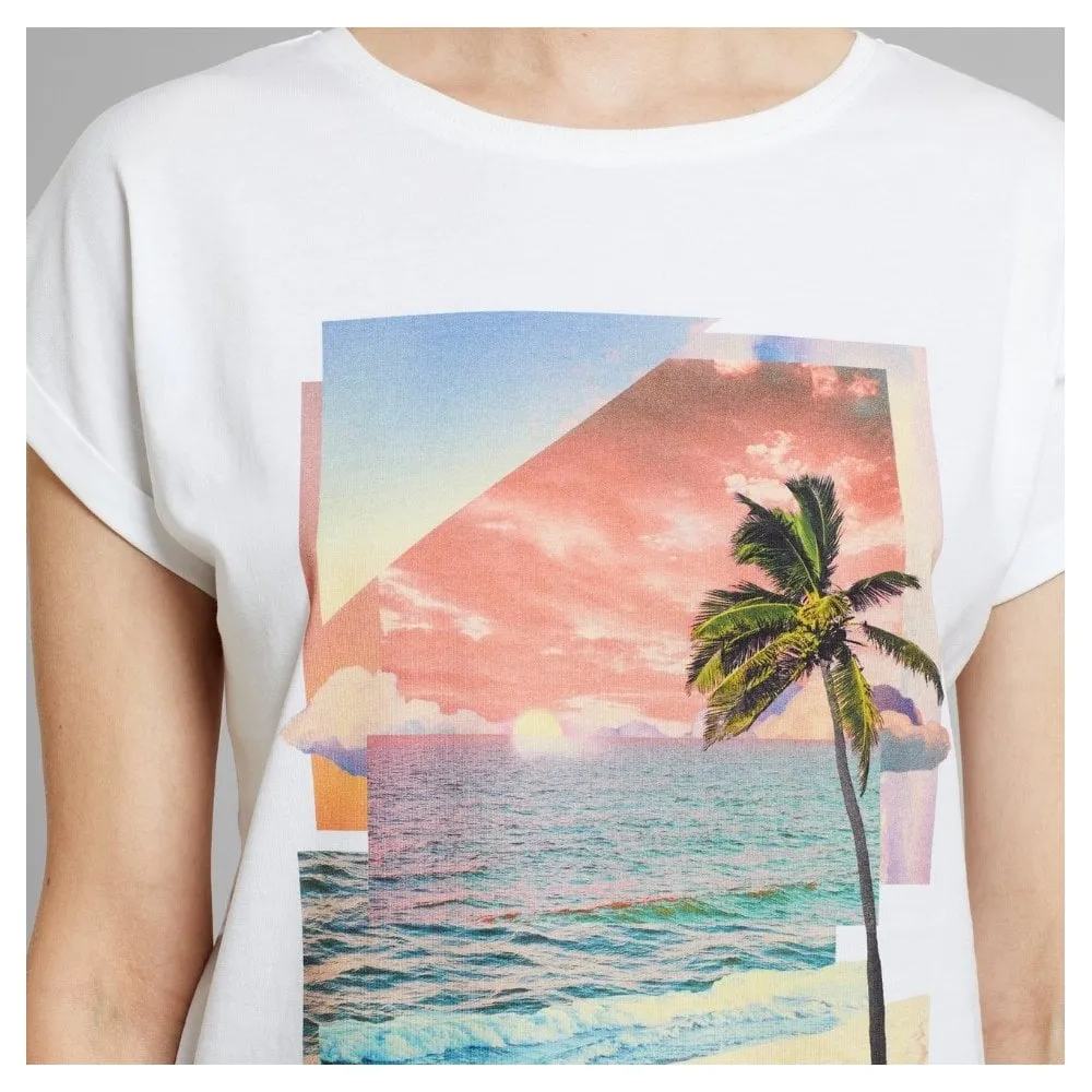 T-shirt Visby Sucker Sunset White