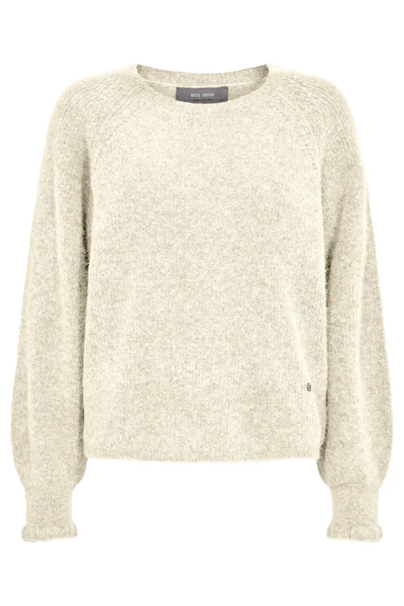 Talli Ls Knit | Ecru | Strik fra Mos Mosh