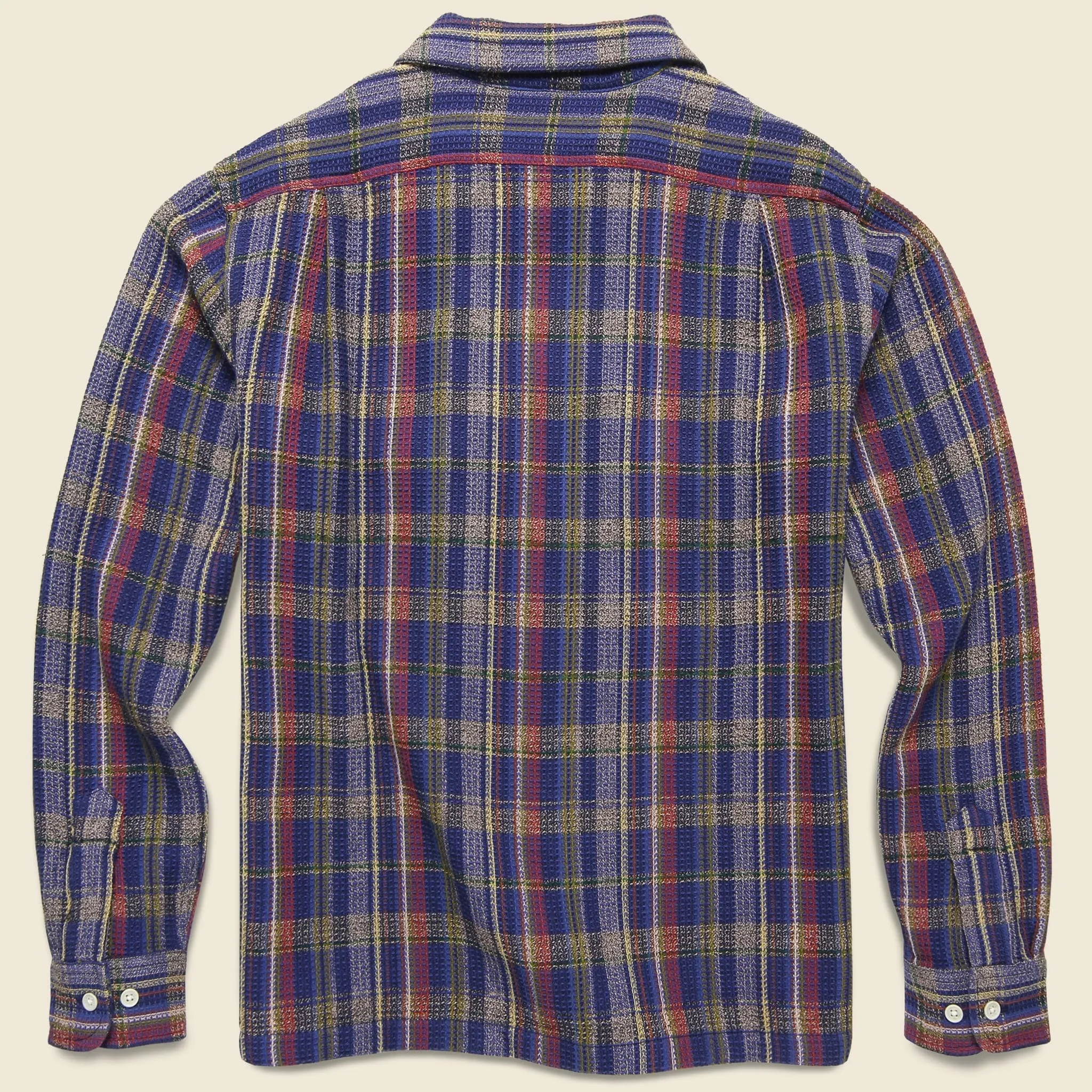 Technicolor Waffle Flannel CPO - Navy