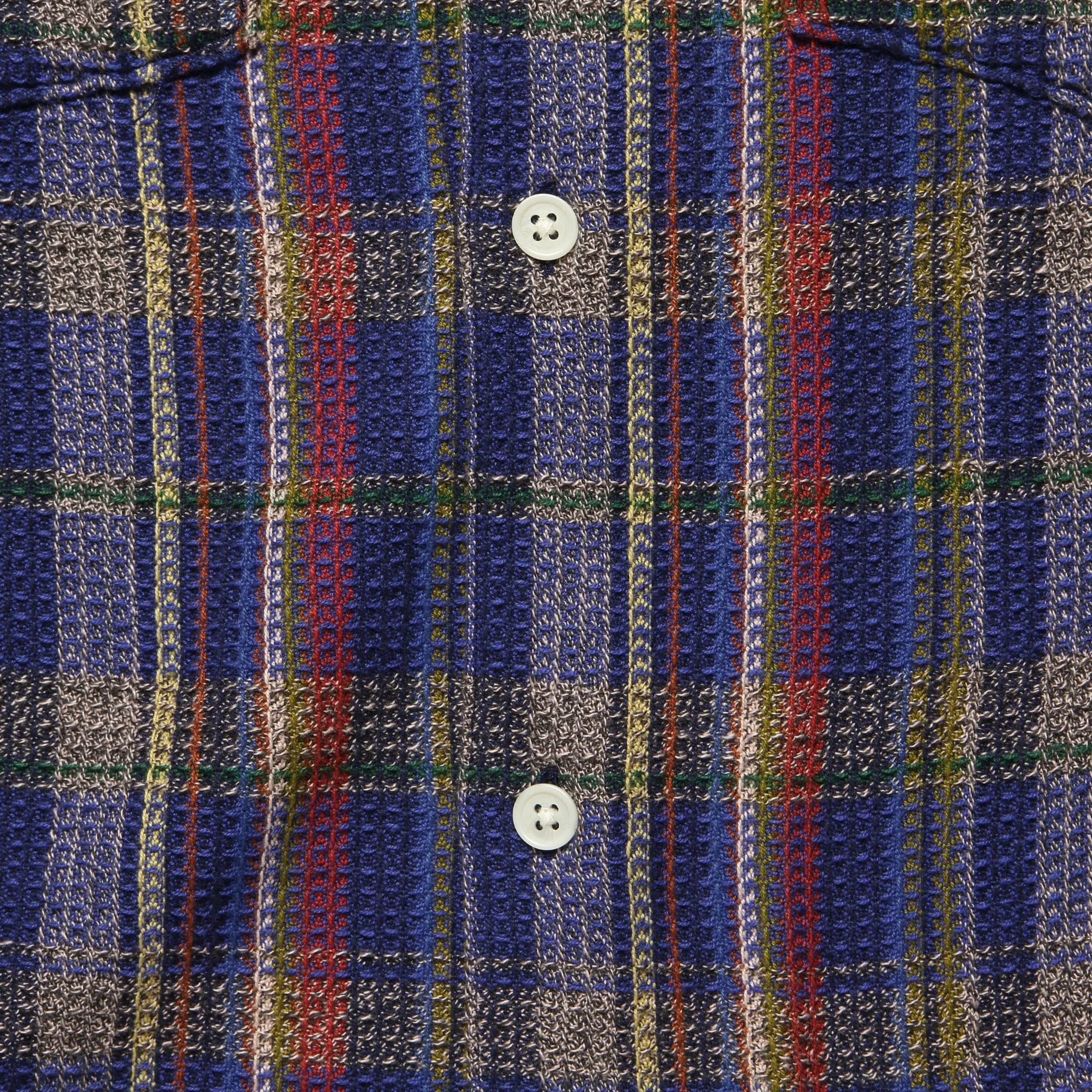 Technicolor Waffle Flannel CPO - Navy