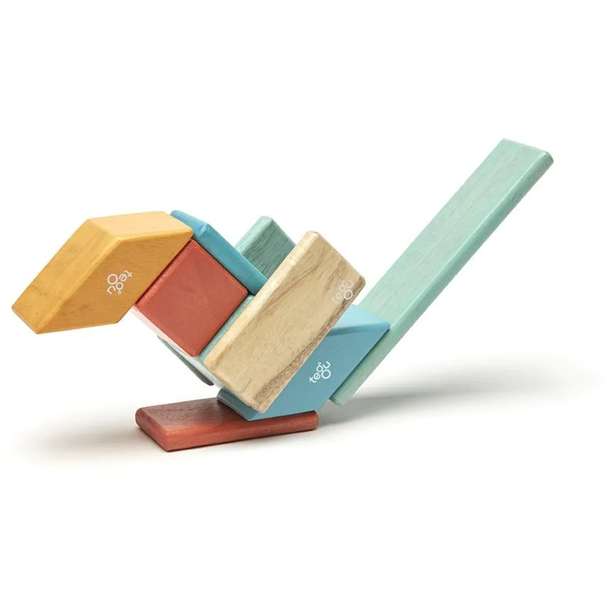 Tegu 14-Piece Magnetic Block Set - Sunset