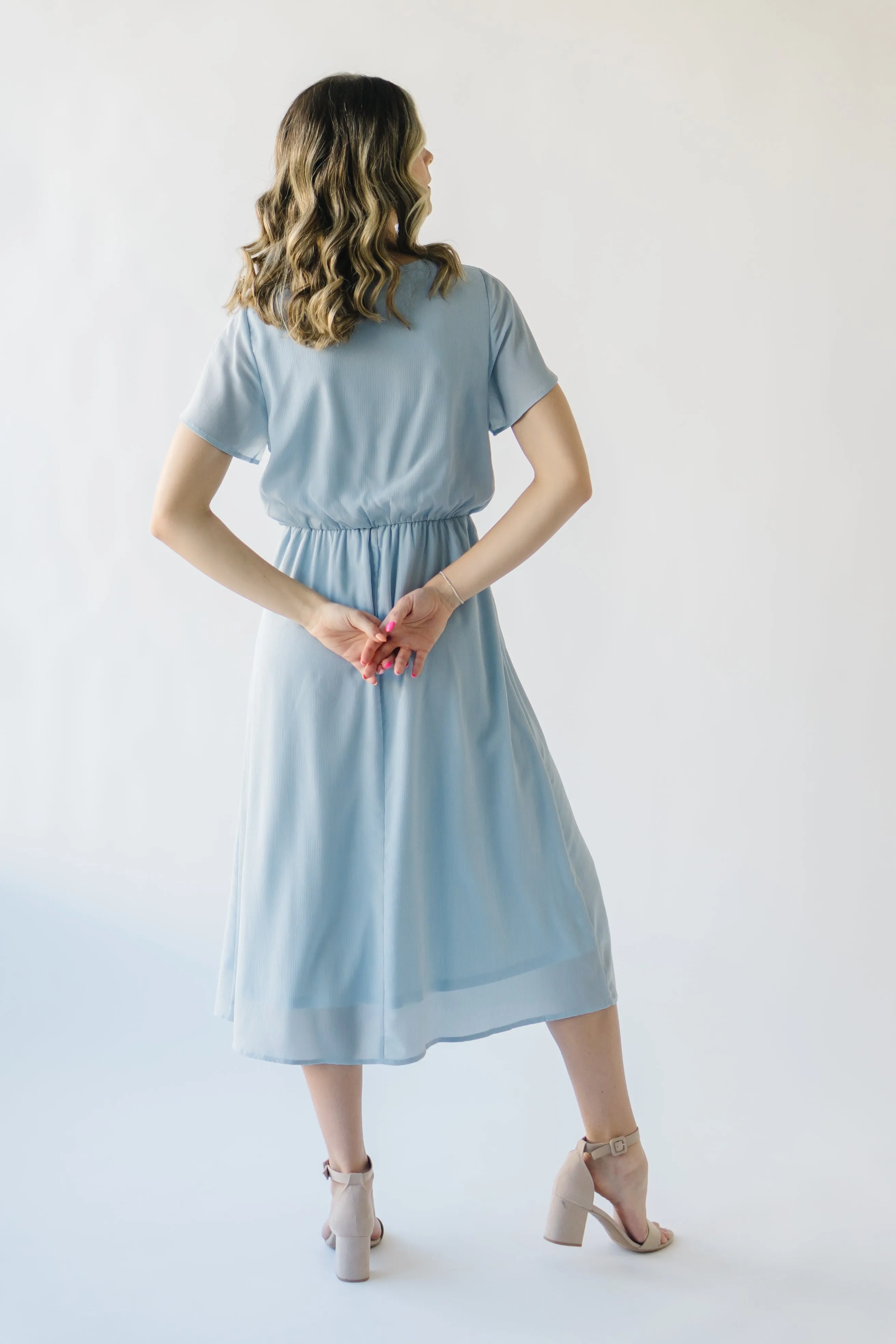 The Derby Dress in Dusty Blue