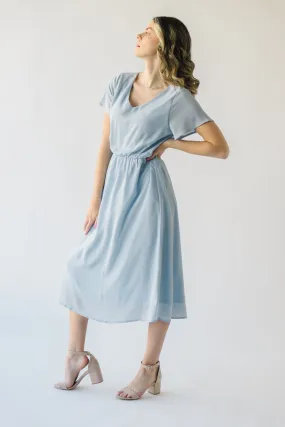 The Derby Dress in Dusty Blue