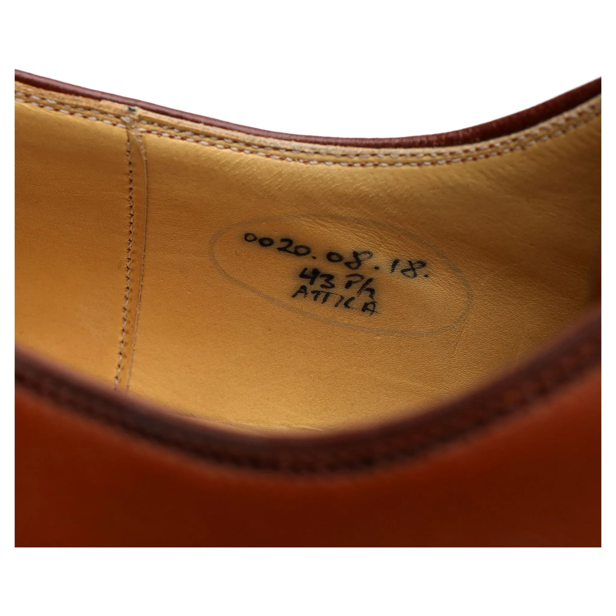 'Theresianer' Tan Brown Leather Derby UK 9 EU 43