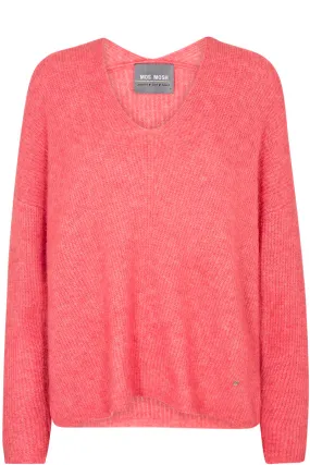 Thora V-neck Knit | Faded Rose | Strik fra Mos Mosh