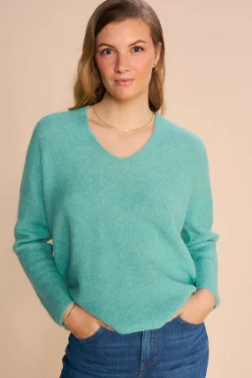 Thora V-Neck Knit | Wasabi | Strik fra Mos Mosh