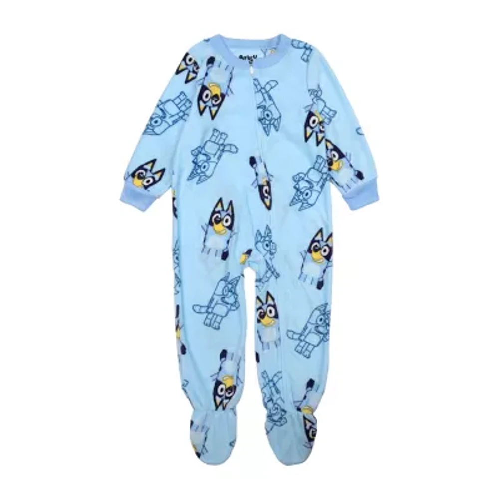 Toddler Boys Microfleece Bluey Long Sleeve One Piece Pajama