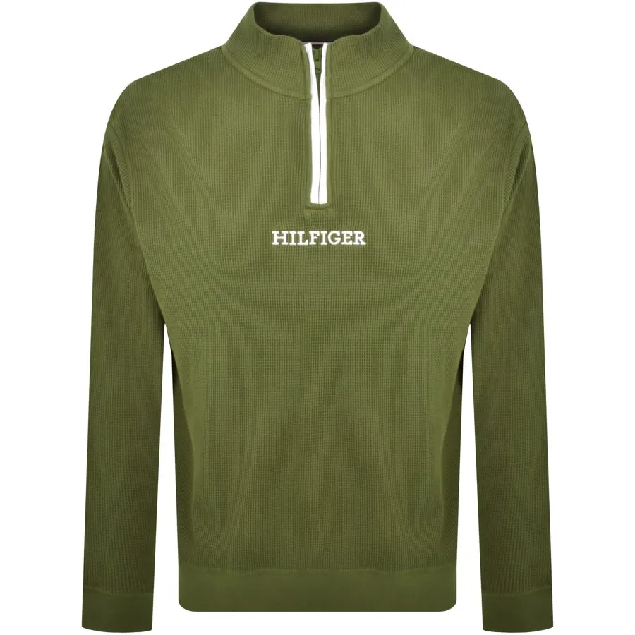 Tommy Hilfiger Lounge Half Zip Sweatshirt Green