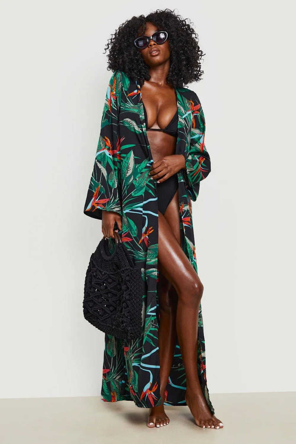 Tropical Maxi Beach Kimono