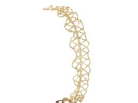 Twist French Lace-Like Bracelet 18K Gold R2041