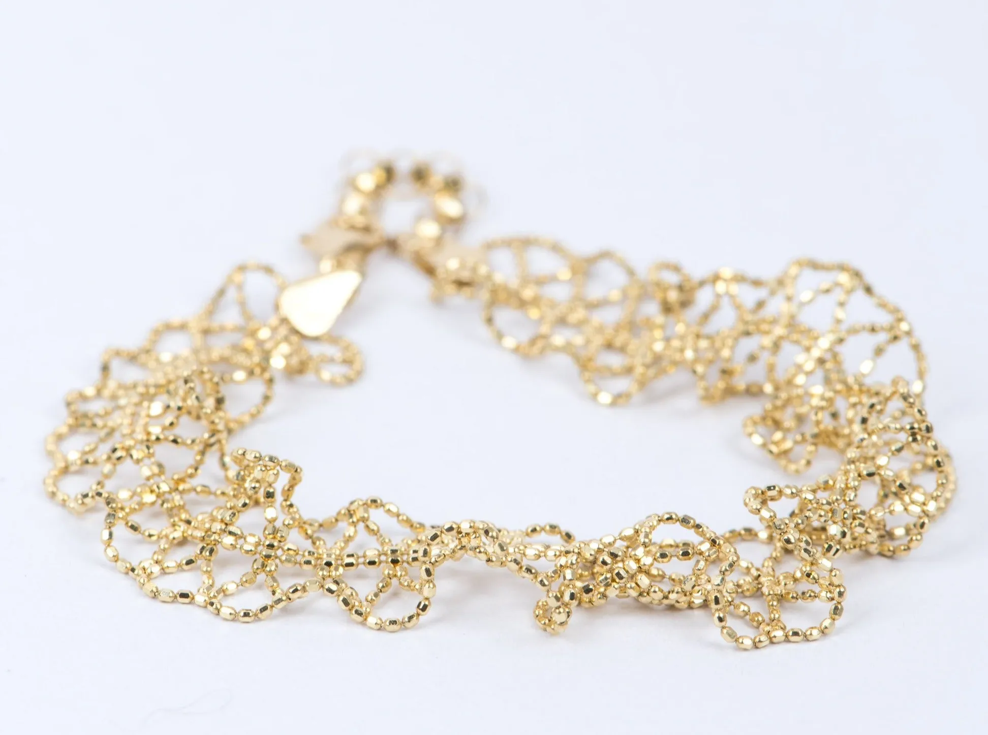 Twist French Lace-Like Bracelet 18K Gold R2041