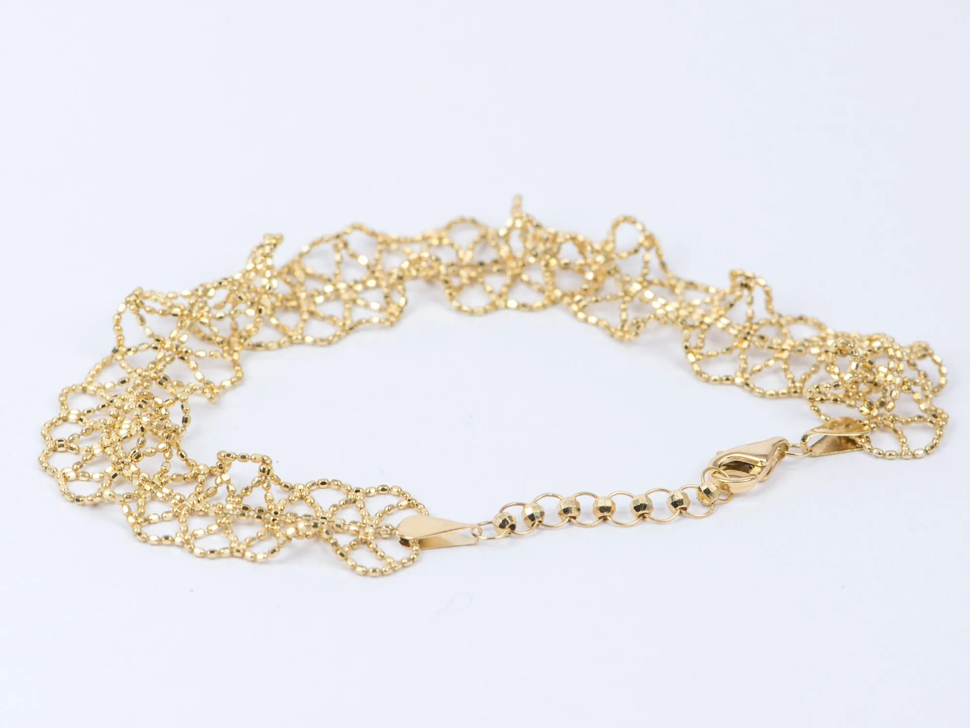 Twist French Lace-Like Bracelet 18K Gold R2041