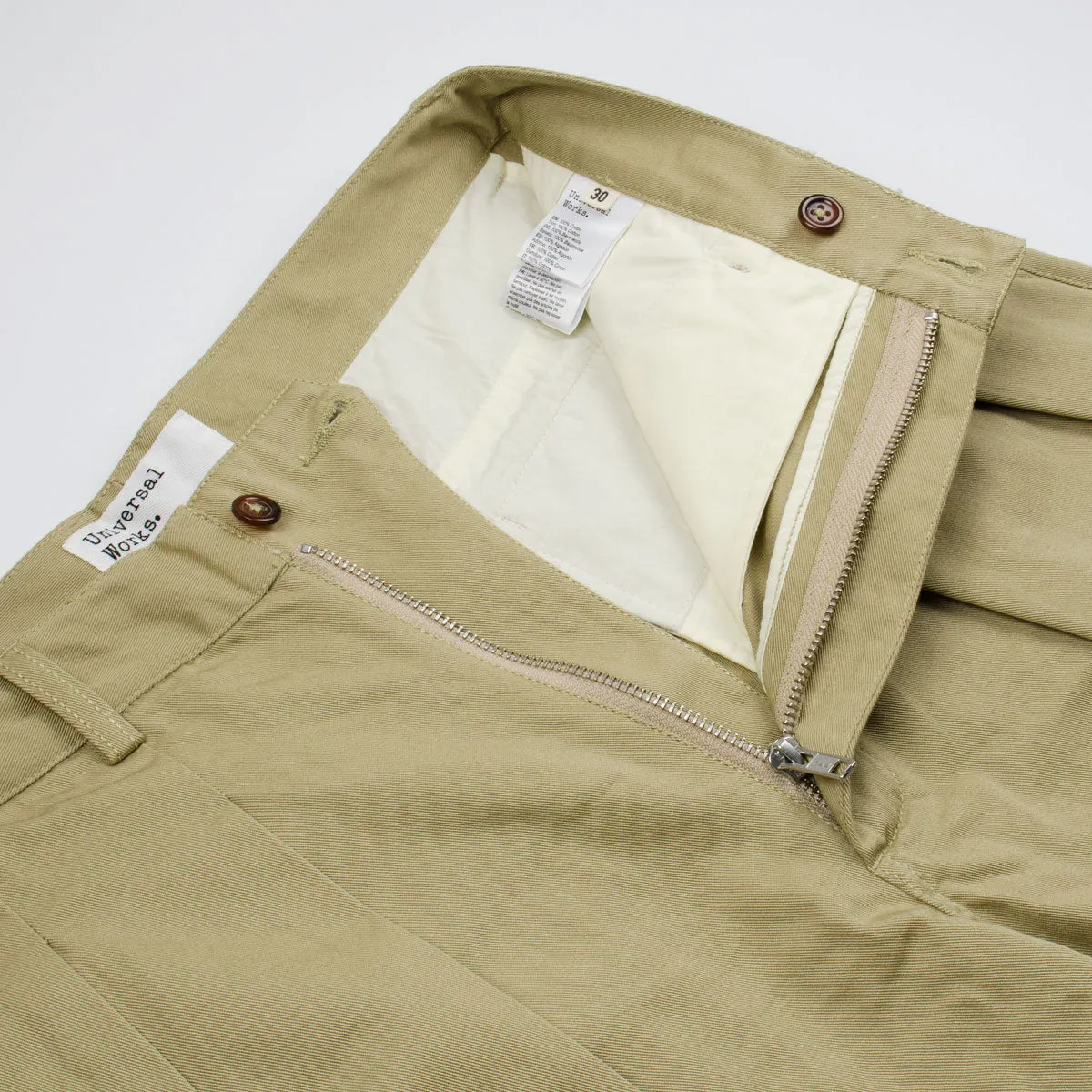 Universal Works - Double Pleat Pant Twill - Tan