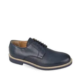 Valleverde 28922 Scarpe Uomo Stringate Derby in Vera Pelle Blu