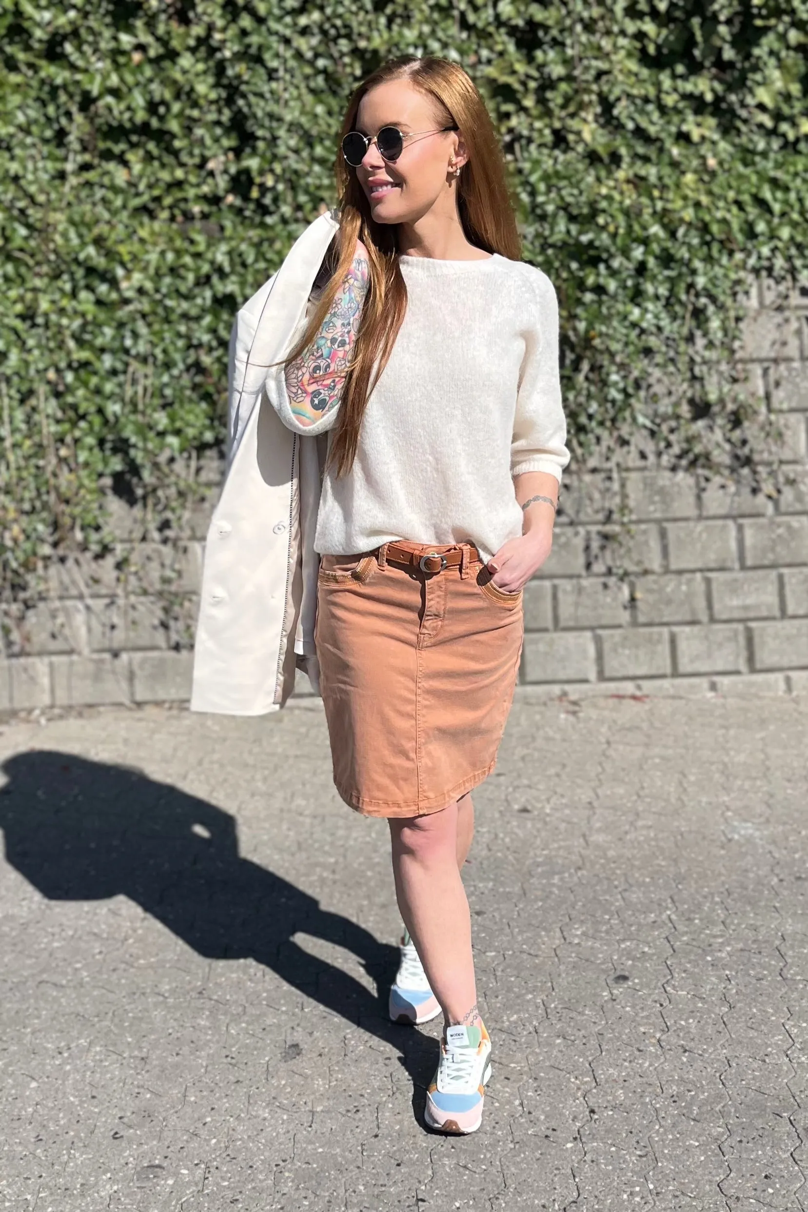 Vicky Sunse Skirt | Pecan Brown | Nederdel fra Mos Mosh