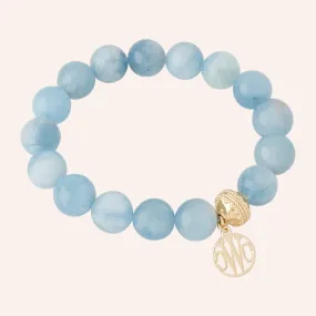 Victoire Aquamarine 12mm Stretch Bracelet