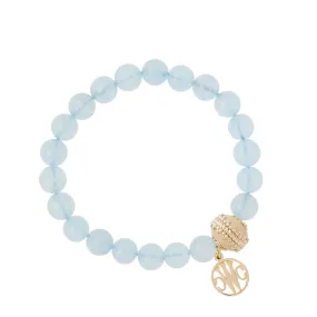 Victoire Aquamarine 9mm Stretch Bracelet