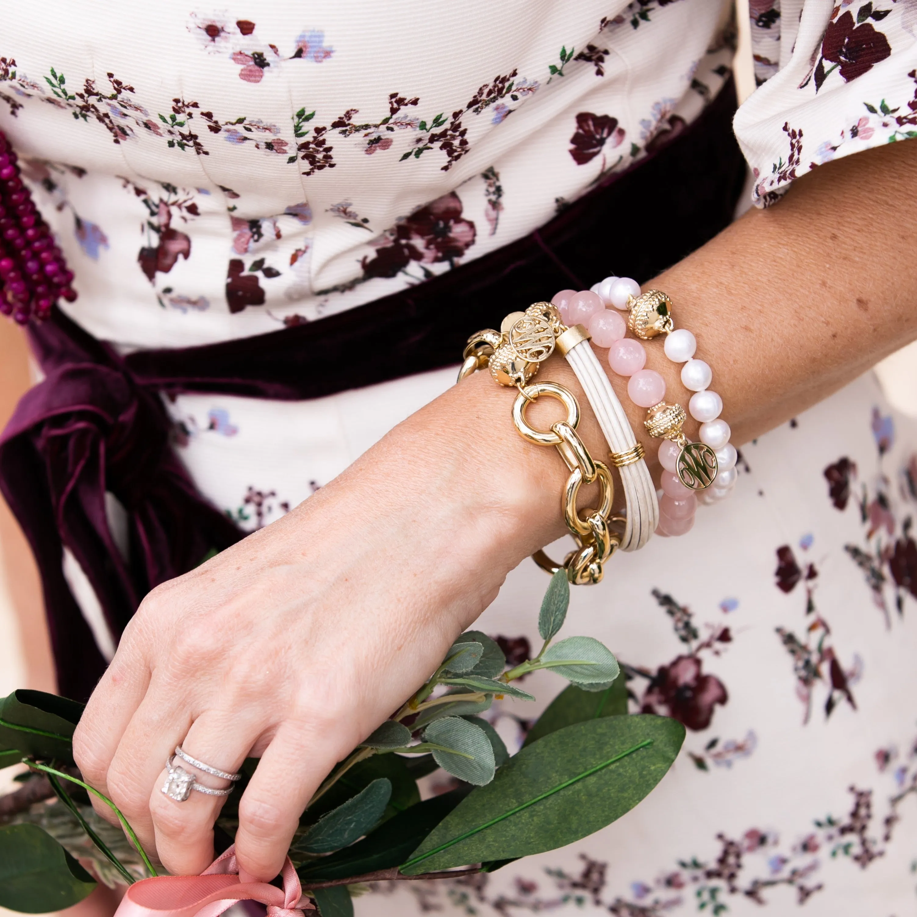 Victoire Rose Quartz 10mm Stretch Bracelet