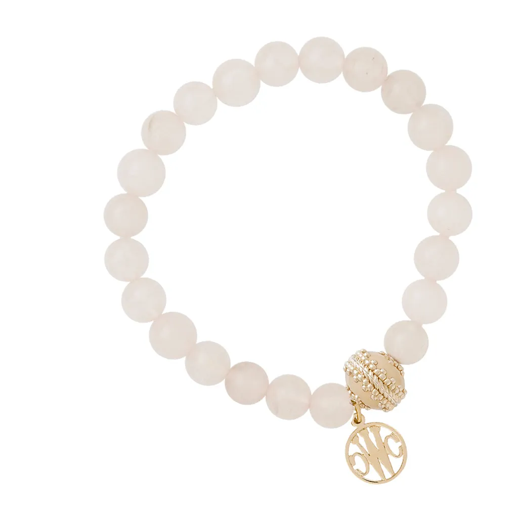 Victoire Rose Quartz 8mm Stretch Bracelet