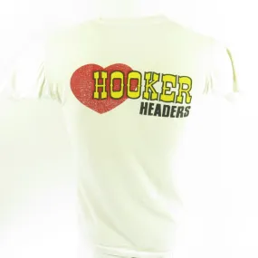 Vintage 70s Hooker Headers T-Shirt Medium fits S Derby Racing Print US