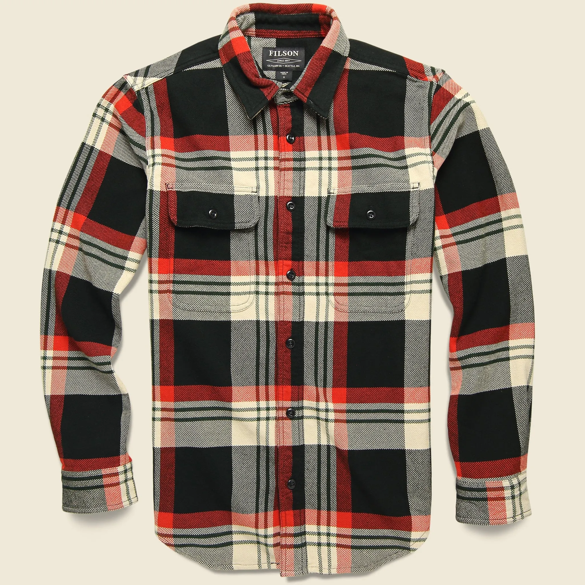 Vintage Flannel Workshirt - Black/Red