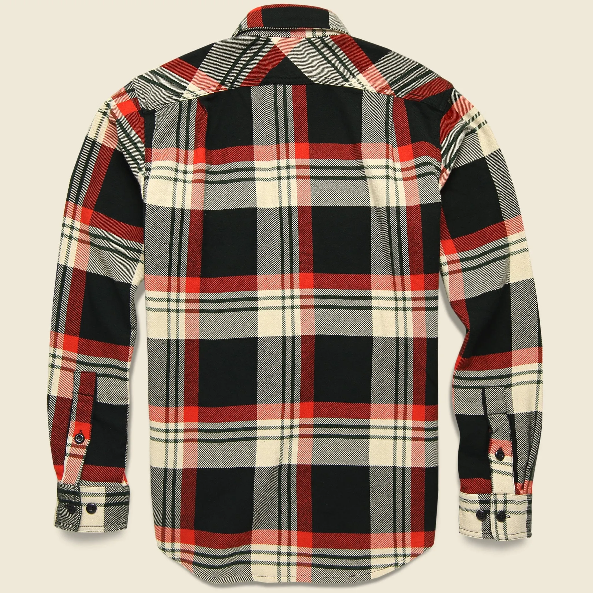 Vintage Flannel Workshirt - Black/Red