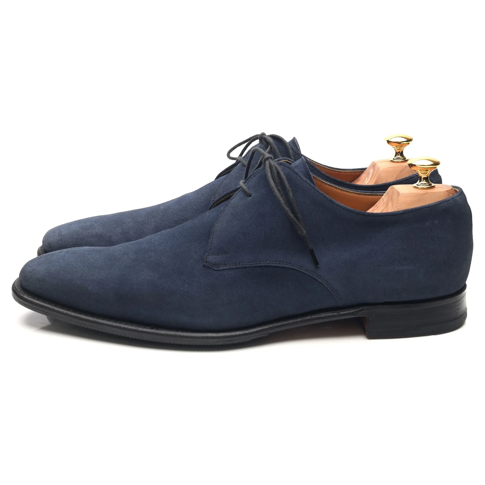 Vintage 'Matt' Navy Blue Suede Derby UK 12 F