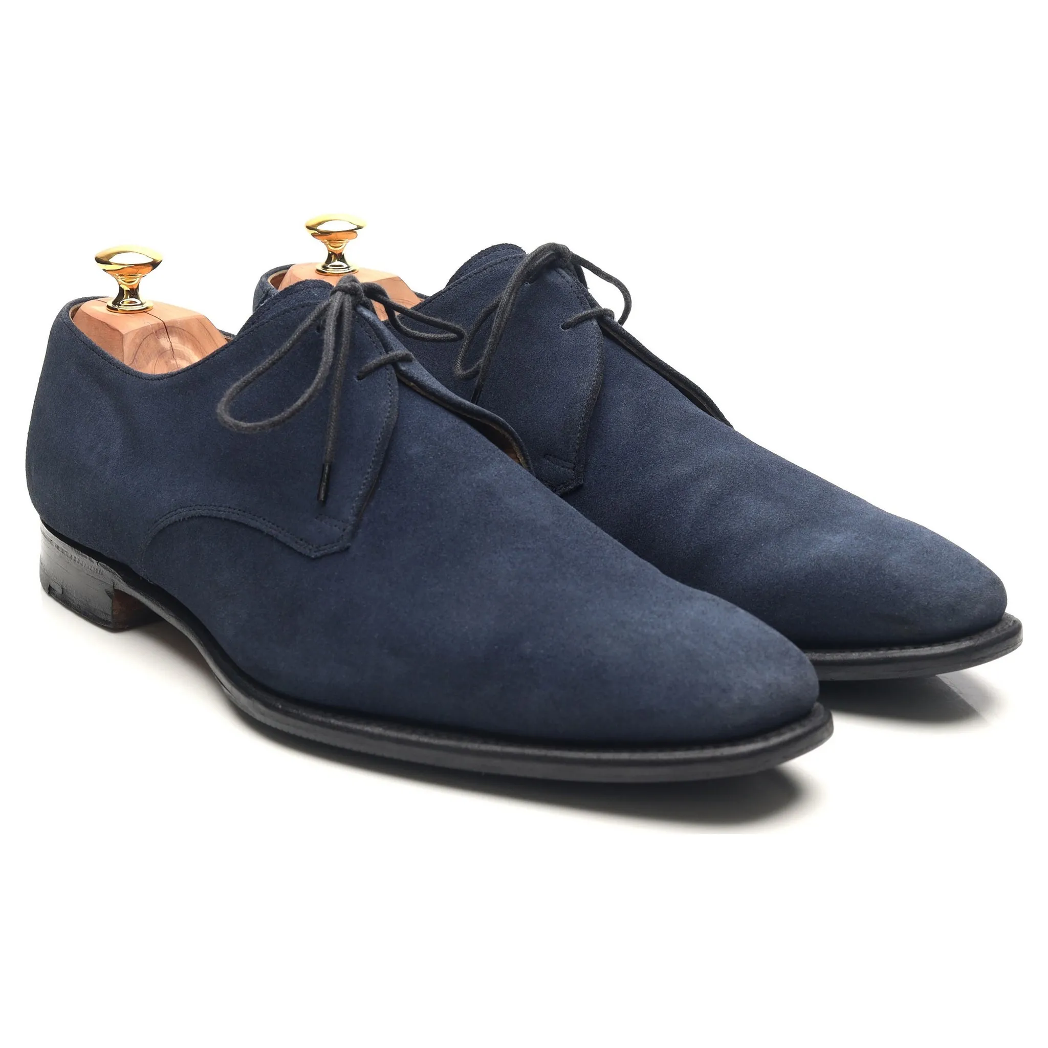 Vintage 'Matt' Navy Blue Suede Derby UK 12 F