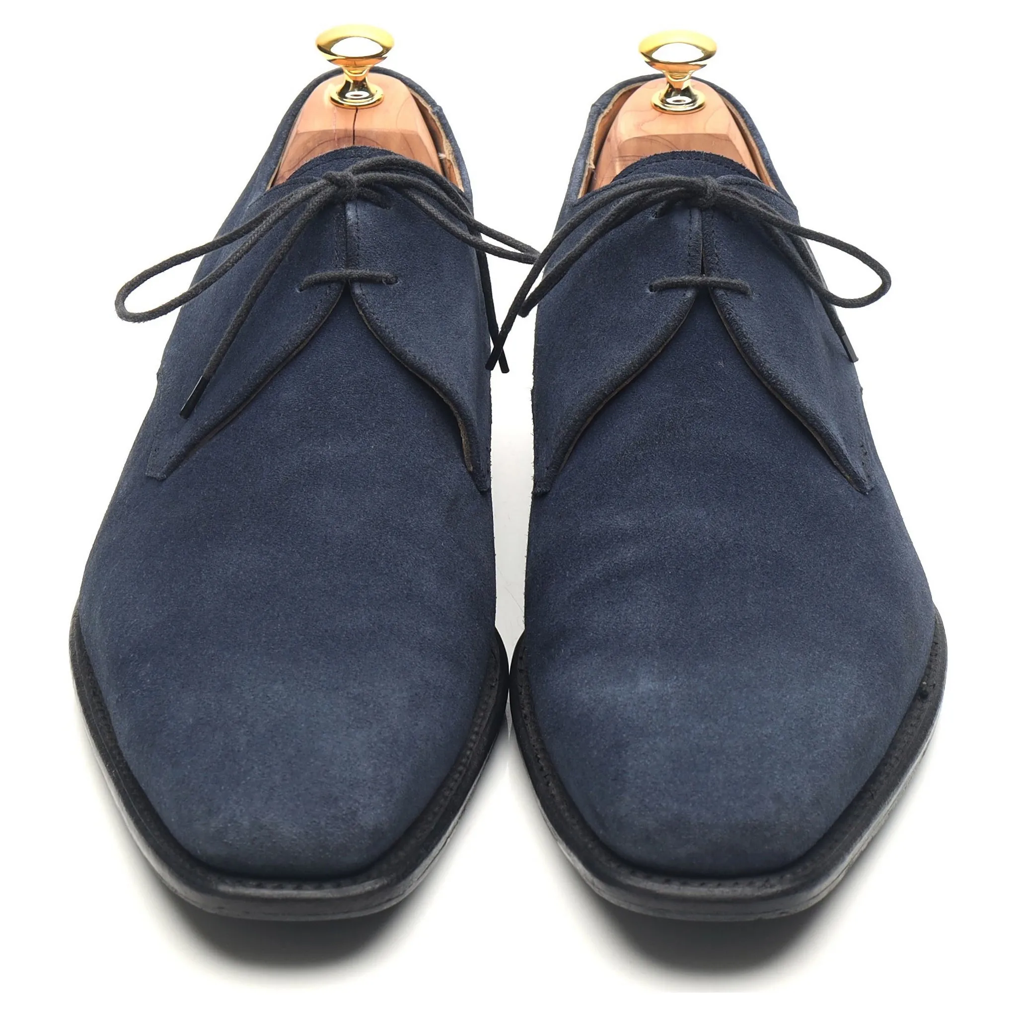 Vintage 'Matt' Navy Blue Suede Derby UK 12 F