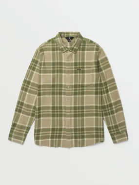 Volcom Leland Long Sleeve Flannel Khaki