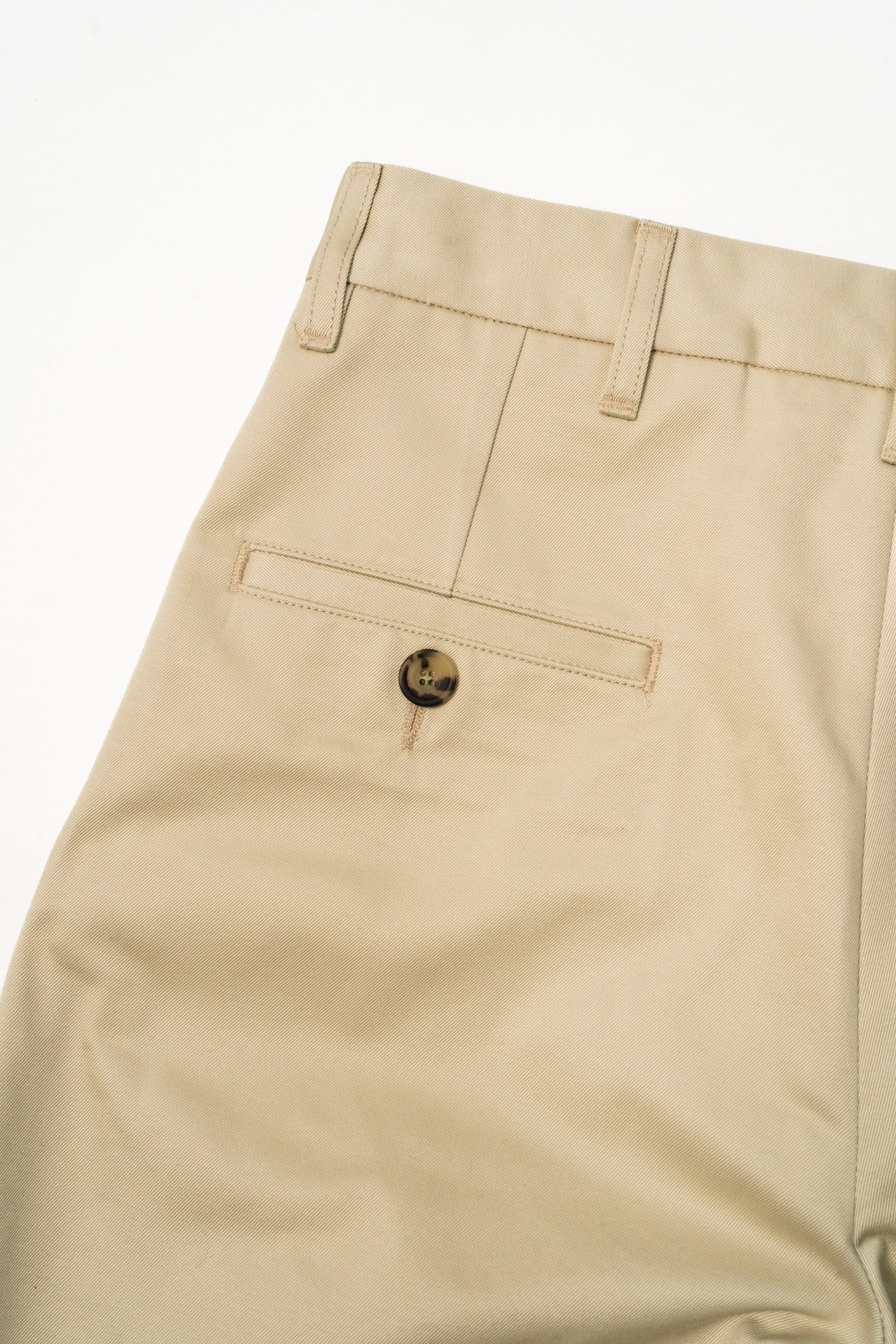 W12 Regular Straight Beige Japanese Twill Mens Chinos