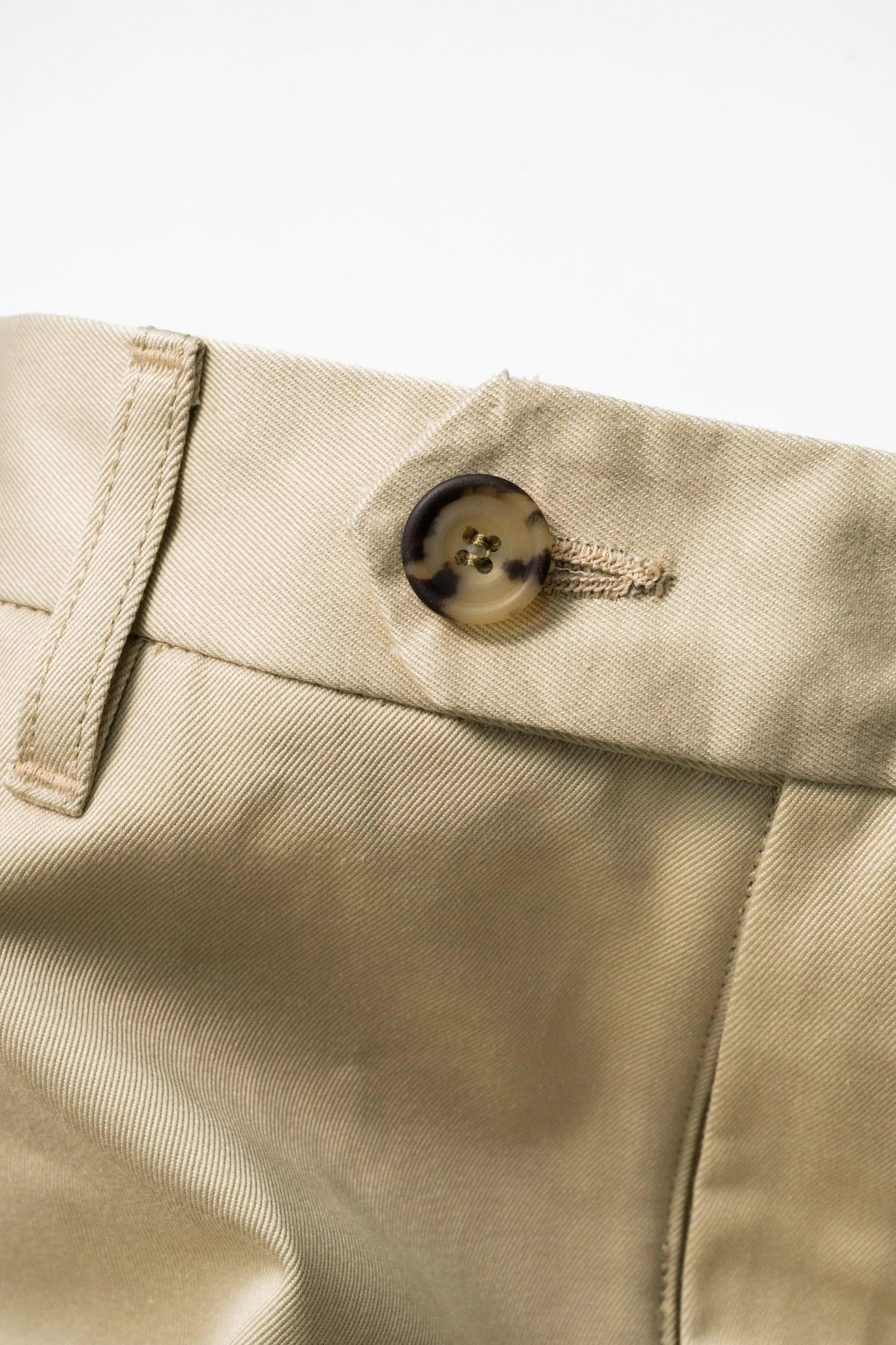 W12 Regular Straight Beige Japanese Twill Mens Chinos