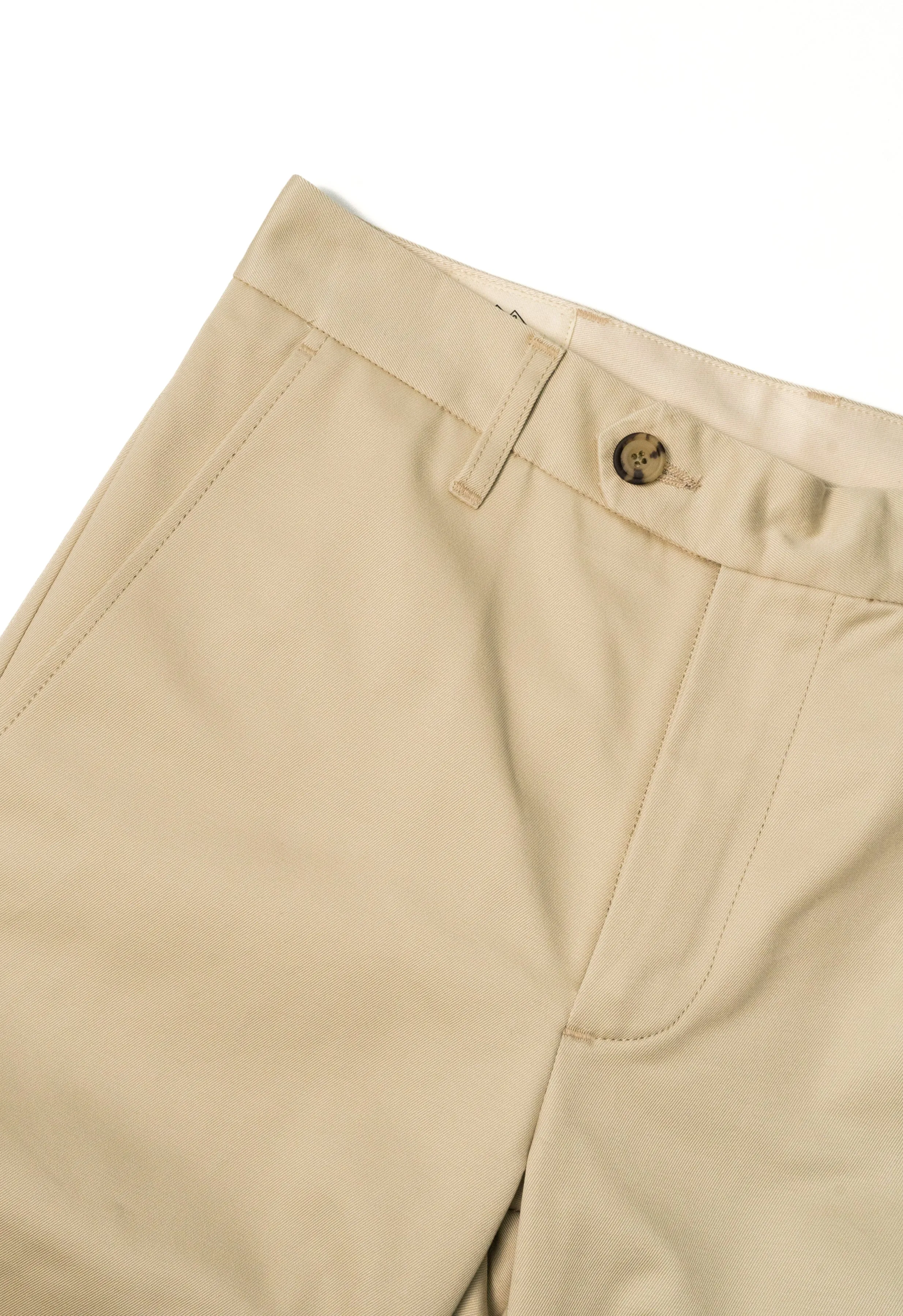 W12 Regular Straight Beige Japanese Twill Mens Chinos