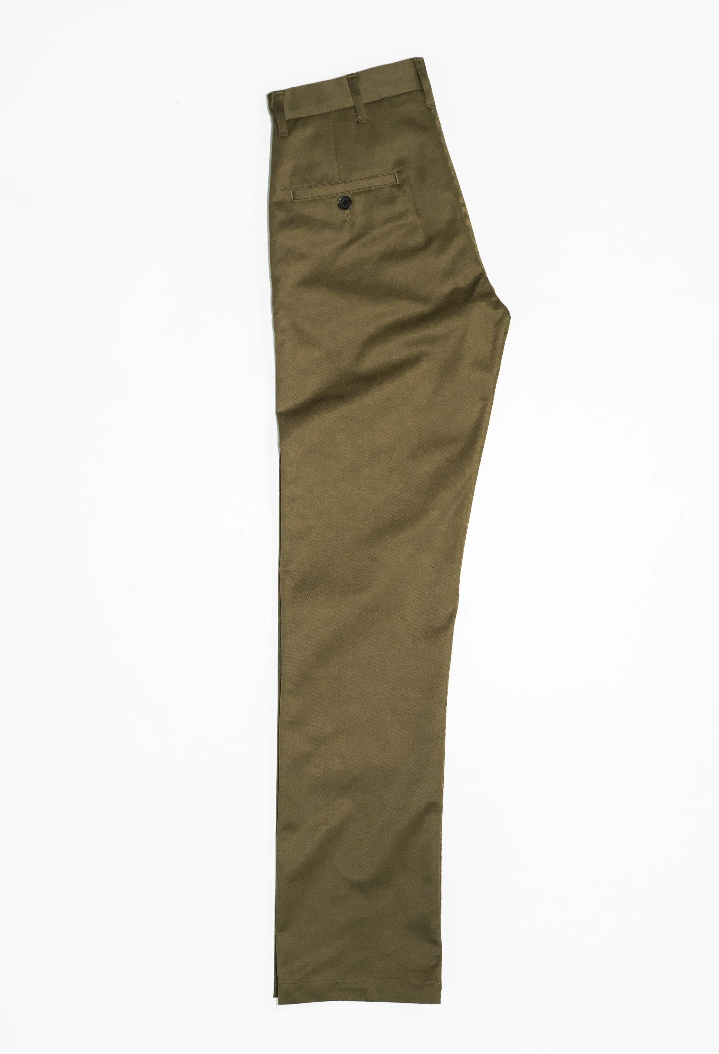 W12 Regular Straight Green Japanese Twill Mens Chinos